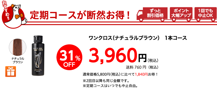 定期コースが断然お得！