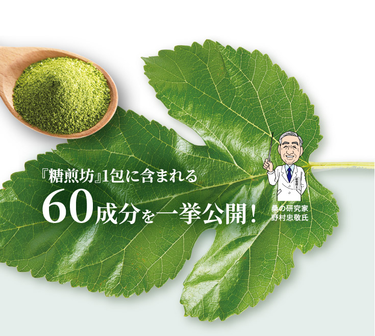 『糖煎坊』1包に含まれる60成分を一挙公開！