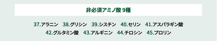 非必須アミノ酸 9種