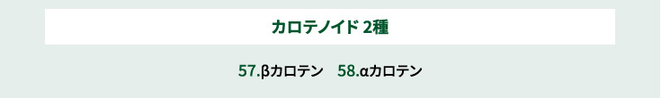 カロテノイド 2種